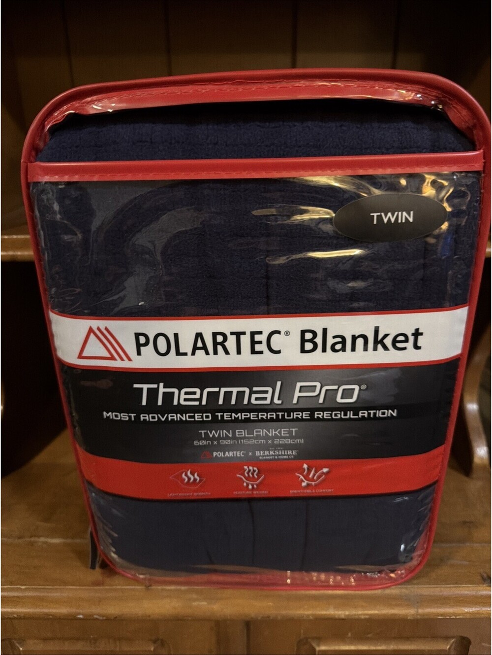 Polartec Thermal Pro Fleece Blanket Twin Blue New In Original Packing Bag Warm